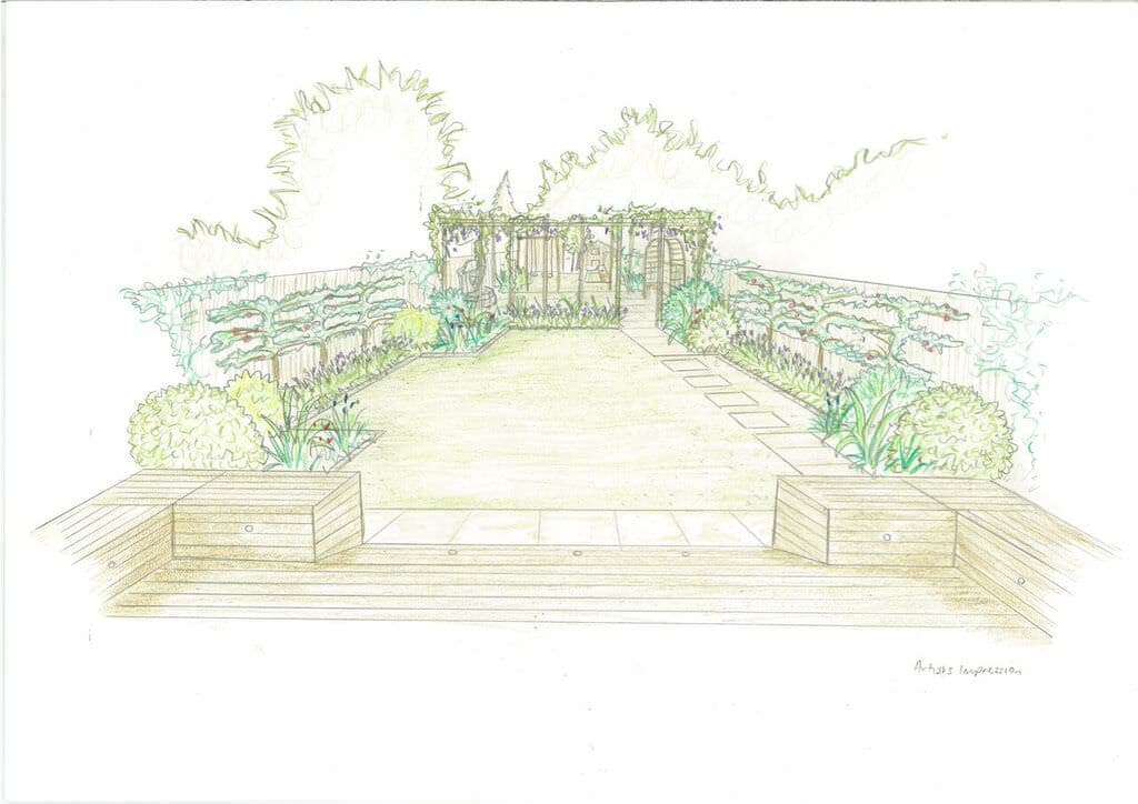 London Hand Drawn Garden Design